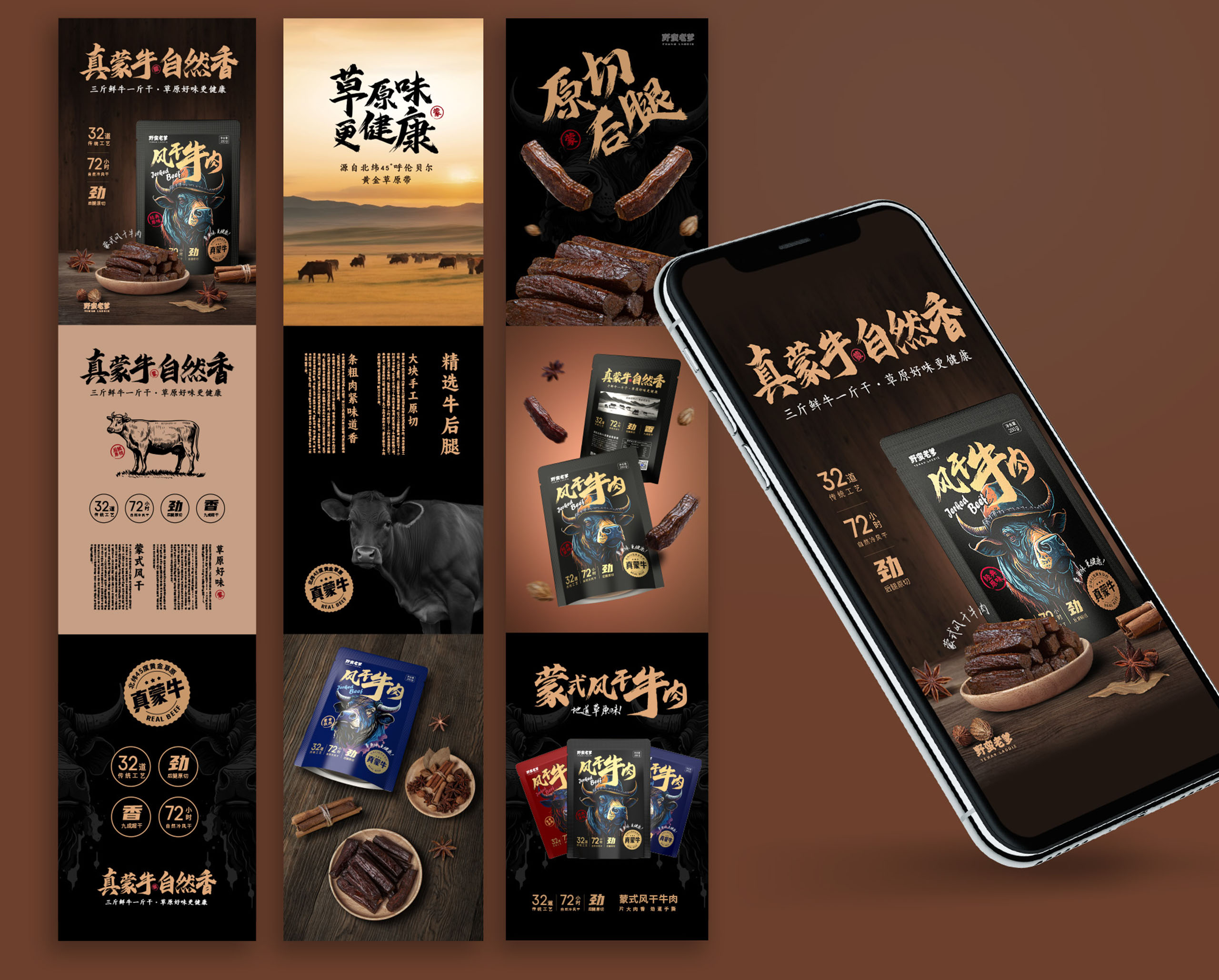 風干牛肉品牌包裝設(shè)計